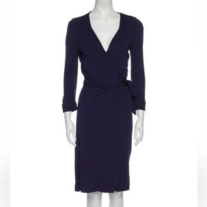 Diane Von Furstenberg Navy Wrap Dress
